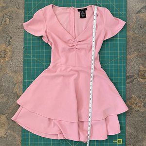 Pink Ruffle Party Dress Junior Size 5/6 XS